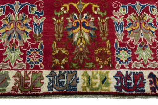 Central medallion detail of 2000s Persian Gabbeh rug from Iran / Persia