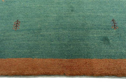 Central medallion detail of New Persian Gabbeh rug from Iran / Persia
