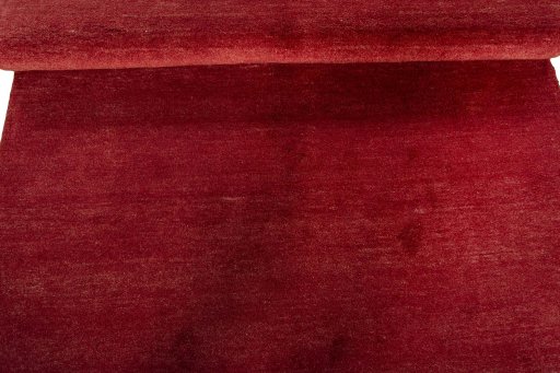 Full view of New Persian Gabbeh rug from Iran / Persia, 205 × 150 cm in Red tones