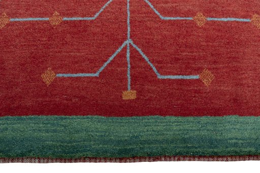 Central medallion detail of New Persian Gabbeh rug from Iran / Persia