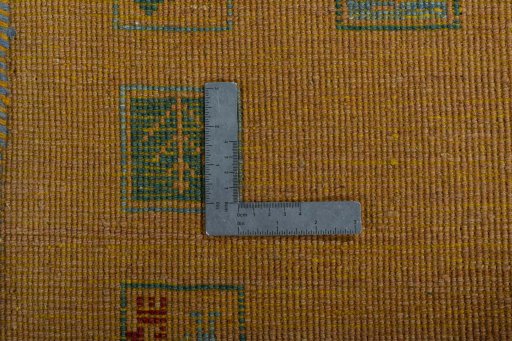 Close-up detail of New Persian Gabbeh rug from Iran / Persia showing Wool weave