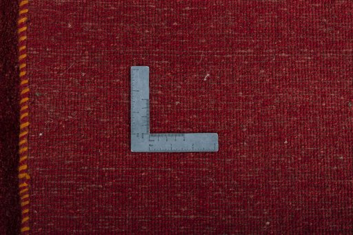 Close-up detail of New Persian Gabbeh rug from Iran / Persia showing Wool weave