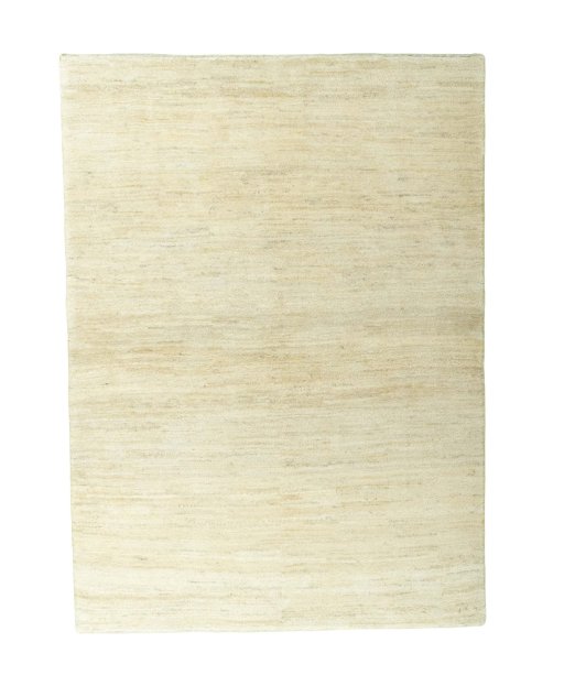 Full view of New Persian Gabbeh rug from Iran / Persia, 203 × 147 cm in Beige tones