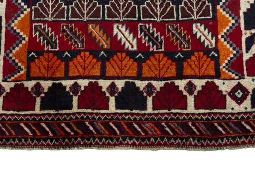 Central medallion detail of 2000s Persian Gabbeh rug from Iran / Persia