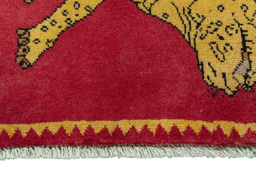 Central medallion detail of 2000s Persian Gabbeh rug from Iran / Persia