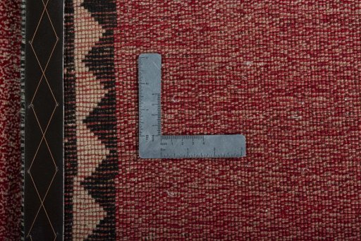 Close-up detail of 2000s Persian Gabbeh rug from Iran / Persia showing Wool weave