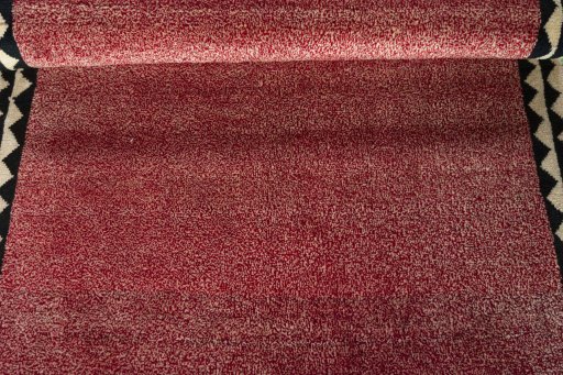 Full view of 2000s Persian Gabbeh rug from Iran / Persia, 176 × 103 cm in Red tones