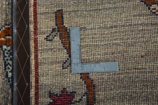 Close-up detail of 2000s Persian Gabbeh rug from Iran / Persia showing Wool weave