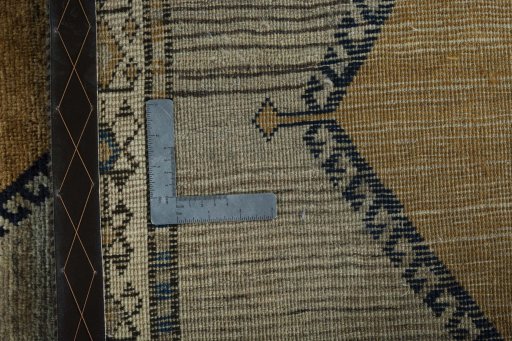 Close-up detail of 1970s Persian Gabbeh rug from Iran / Persia showing Wool weave