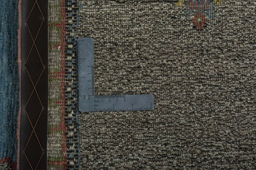 Close-up detail of New Persian Gabbeh rug from Iran / Persia showing Wool weave