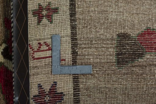 Close-up detail of 2000s Persian Gabbeh rug from Iran / Persia showing Wool weave