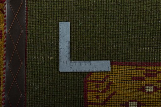 Close-up detail of 2000s Persian Gabbeh rug from Iran / Persia showing Wool weave