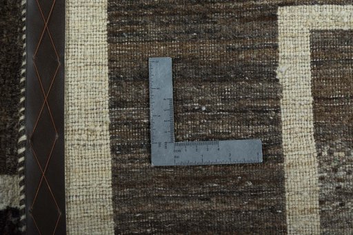 Close-up detail of New Persian Gabbeh rug from Iran / Persia showing Wool weave