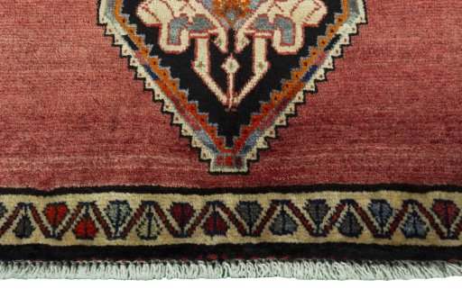 Central medallion detail of 2000s Persian Gabbeh rug from Iran / Persia