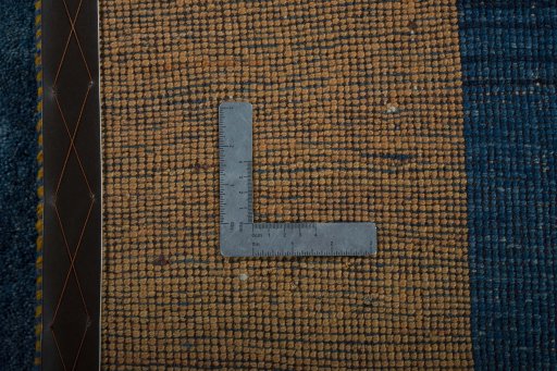 Close-up detail of New Persian Gabbeh rug from Iran / Persia showing Wool weave