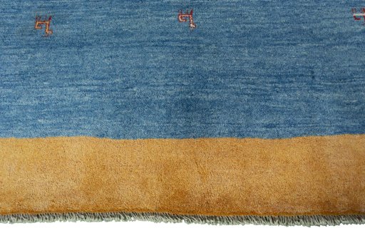 Central medallion detail of New Persian Gabbeh rug from Iran / Persia