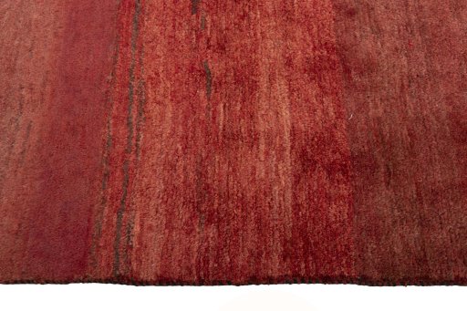Close-up detail of 2000s Persian Gabbeh rug from Iran / Persia showing Wool weave