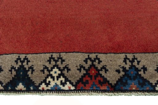 Central medallion detail of 2000s Persian Gabbeh rug from Iran / Persia