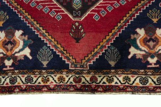Central medallion detail of 2000s Persian Gabbeh rug from Iran / Persia