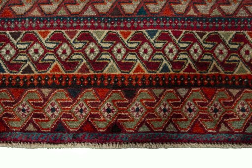 Central medallion detail of 2000s Persian Gabbeh rug from Iran / Persia