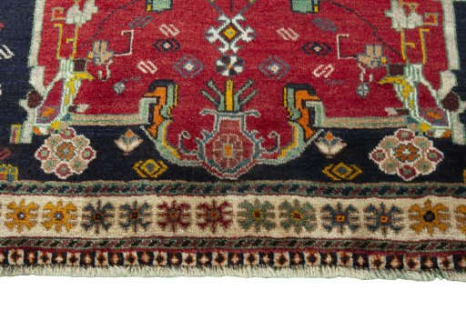 Central medallion detail of 2000s Persian Gabbeh rug from Iran / Persia