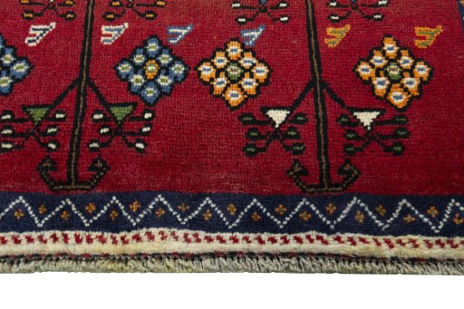 Central medallion detail of 2000s Persian Gabbeh rug from Iran / Persia
