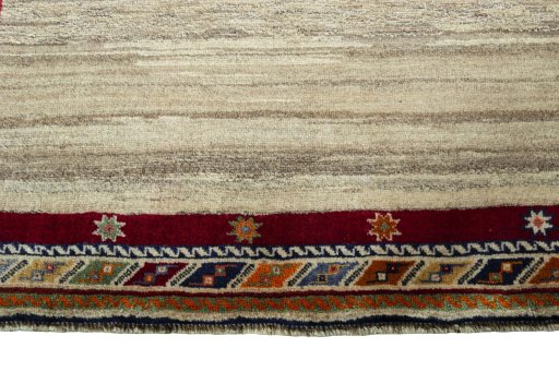 Central medallion detail of 2000s Persian Gabbeh rug from Iran / Persia