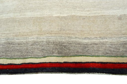 Central medallion detail of 2000s Persian Gabbeh rug from Iran / Persia