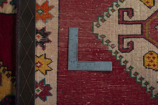 Close-up detail of 2000s Persian Gabbeh rug from Iran / Persia showing Wool weave
