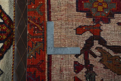 Close-up detail of 2000s Persian Gabbeh rug from Iran / Persia showing Wool weave