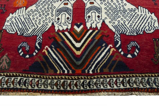 Central medallion detail of 1970s Persian Gabbeh rug from Iran / Persia