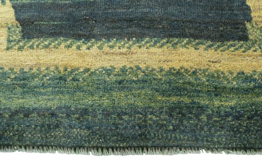 Central medallion detail of 2000s Persian Gabbeh rug from Iran / Persia