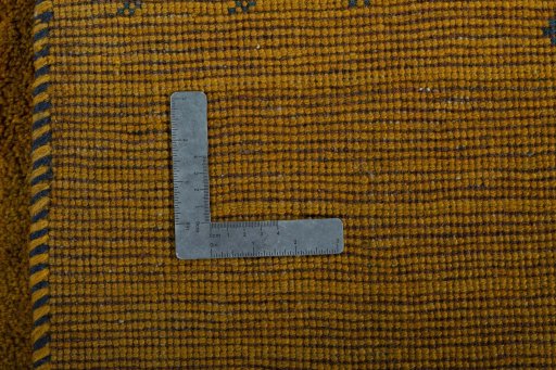 Close-up detail of New Persian Gabbeh rug from Iran / Persia showing Wool weave