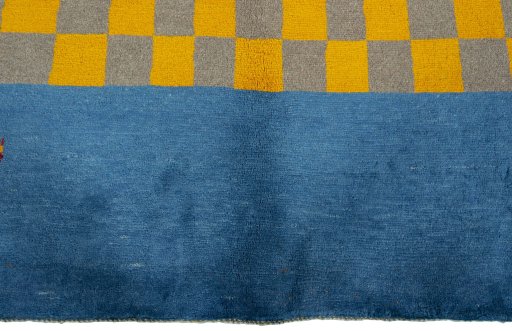 Central medallion detail of New Persian Gabbeh rug from Iran / Persia