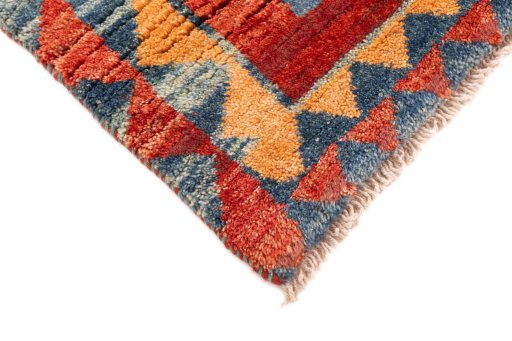 Central medallion detail of 1975s Persian Gabbeh rug from Iran / Persia