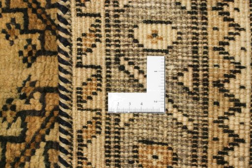 Full view of 1990s Persian Gabbeh rug from Iran / Persia, 200 × 110 cm in Beige tones