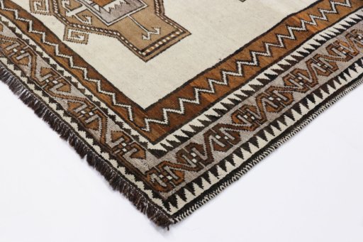 Backside of handmade 2000s Persian Gabbeh rug showing knot structure and weave density