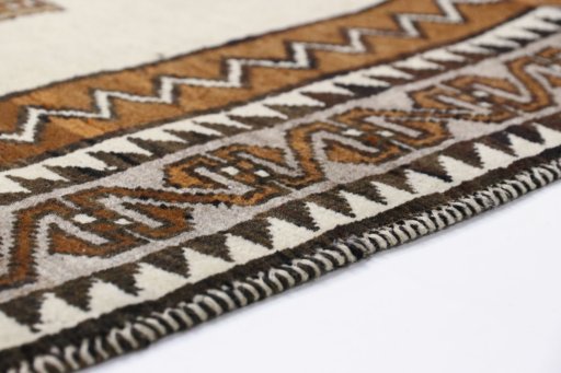 Central medallion detail of 2000s Persian Gabbeh rug from Iran / Persia