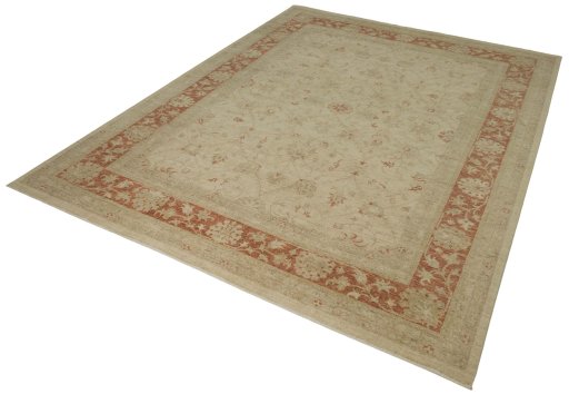 Close-up detail of New Farahan rug from Pakistan showing Cotton weave