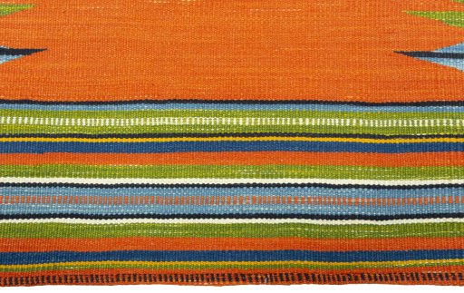 Central medallion detail of New Kilim Sofre rug from Turkey