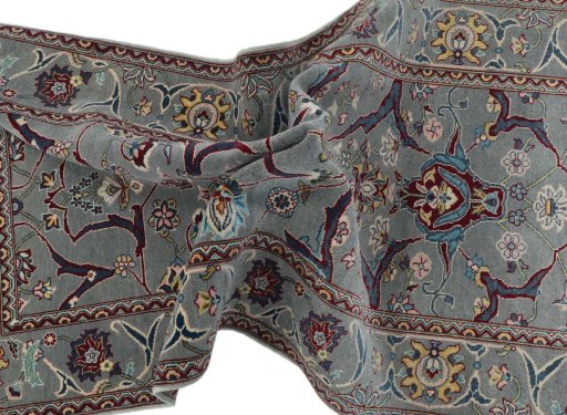 Full view of New Farahan rug from Pakistan, 217 × 95 cm in Gray tones