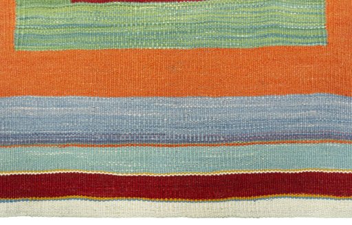Central medallion detail of New Kilim Sofre rug from Turkey