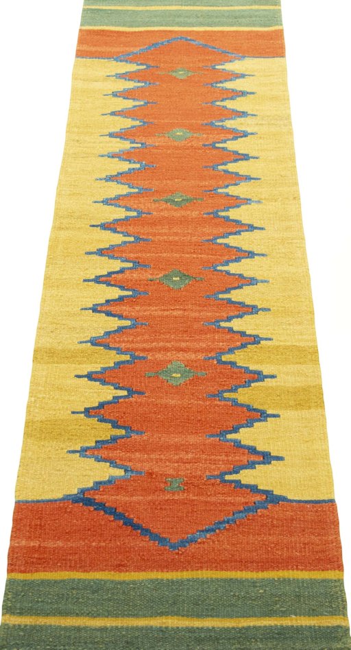 Close-up detail of New Modern Design rug from Turkey showing Wool weave