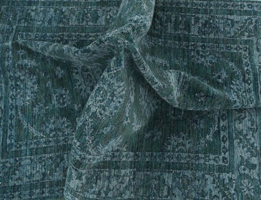 Full view of New Farahan rug from Pakistan, 203 × 149 cm in Green tones