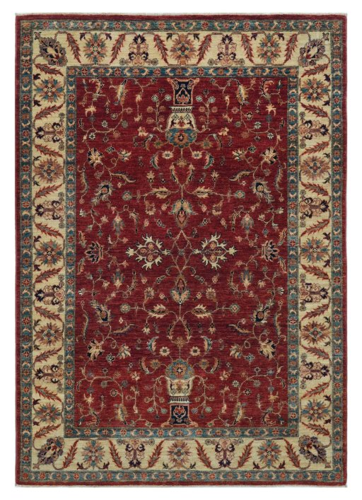 Full view of New Farahan rug from Pakistan, 185 × 130 cm in Red tones