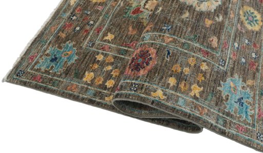Close-up detail of New Farahan rug from Pakistan showing Wool weave