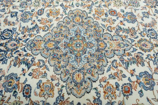 Central medallion detail of 2000s Yazd rug from Iran / Persia