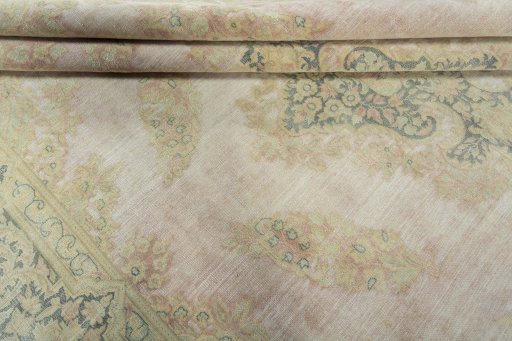 Close-up detail of 1950s Vintage rug from Pakistan showing Wool weave