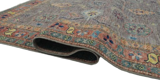 Close-up detail of New Kazak rug from Pakistan showing Wool weave