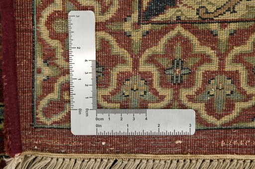 Close-up detail of New Agra rug from India showing Wool weave